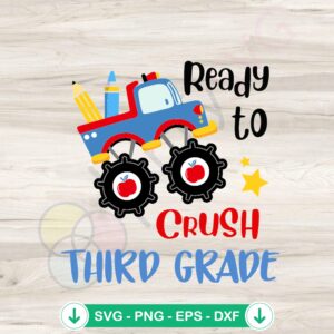 3rd Grade Back to School SVG file for Cricut cutting machine