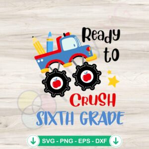 6th Grade Back to School svg file for Cricut cutting machine