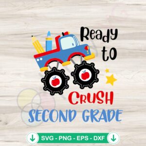 2nd Grade Back To School SVG file for cricut cutting machine