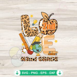 2nd Grade Back to School SVG file for cricut cutting machine