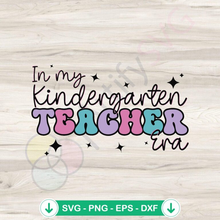 Vintage Kindergarten Teacher Era SVG Cricut File - Digital Download 2 Vintage Kindergarten Teacher Era SVG file for Cricut cutting machine
