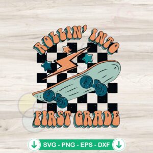 First Grade Rollin SVG file for Cricut cutting machine