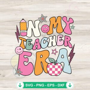 Groovy Teacher Era SVG file for Cricut, funny teacher design