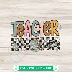 Groovy Daisy Flower SVG file for Cricut cutting machine
