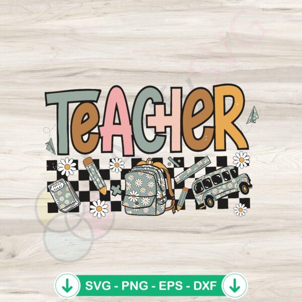 Groovy Daisy Flower SVG file for Cricut cutting machine