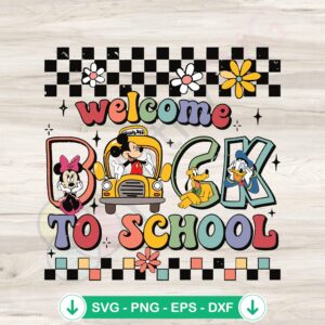 Mickey and Friends Back to School SVG file for cutting machines