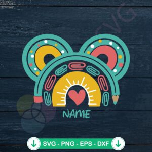 Custom Disney Teacher SVG file for cricut and DIY projects