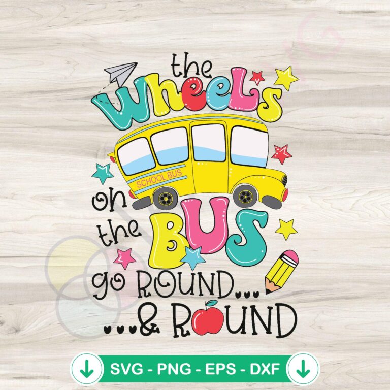 Funny Back To School SVG Bundle | The Wheels On The Bus Cricut Files 2 Funny Back To School SVG file for Cricut cutting machine