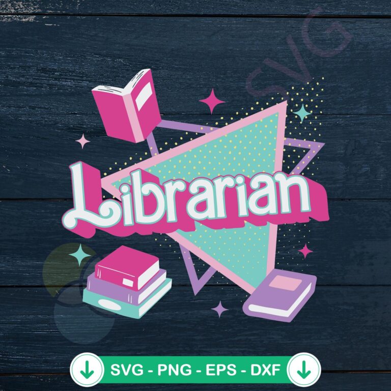 Colorful School Librarian SVG Cutting File for Library Lovers 2 Colorful school librarian svg file for library lovers