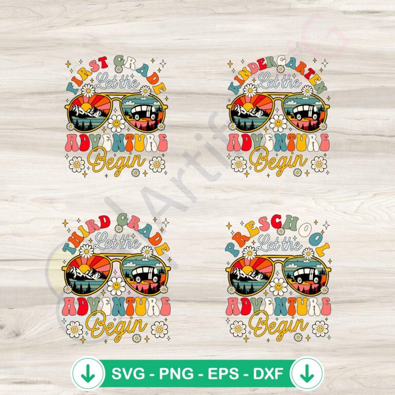 School Adventure SVG Bundle | Let The Adventure Begin Clipart 2 School Adventure SVG bundle cut file for Cricut and DIY