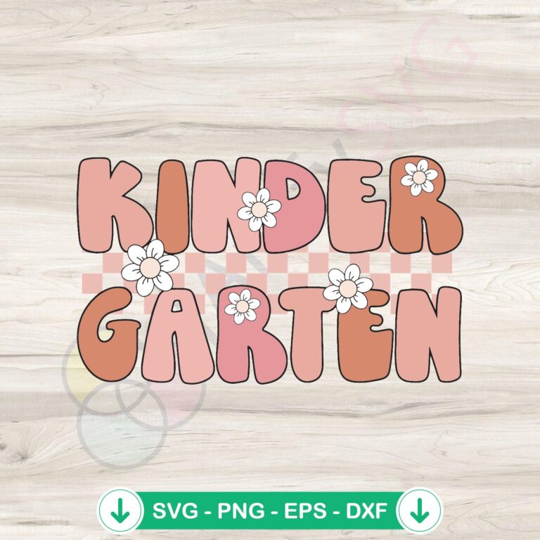 Retro Kindergarten Teacher SVG File - Kindergarten Vibes Design 2 Retro Kindergarten Teacher SVG file for crafts and DIY projects