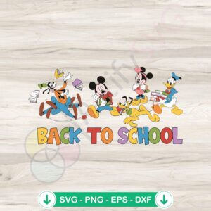 Disney Mickey Mouse Back to School SVG File for cutting machine