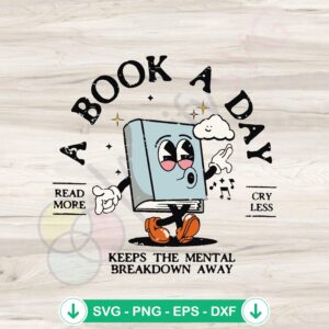 Book-themed SVG file for Cricut cutting machine