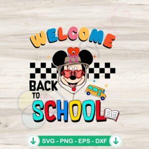 Disney Mickey Mouse Back to School SVG file for Cricut