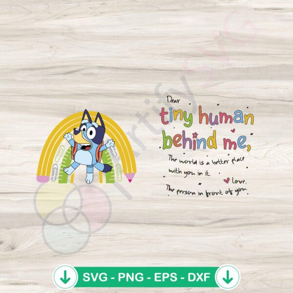 Funny Bluey Back To School SVG file for cutting machines