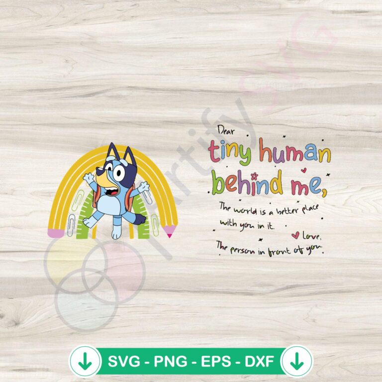 Funny Bluey Back To School SVG file for cutting machines