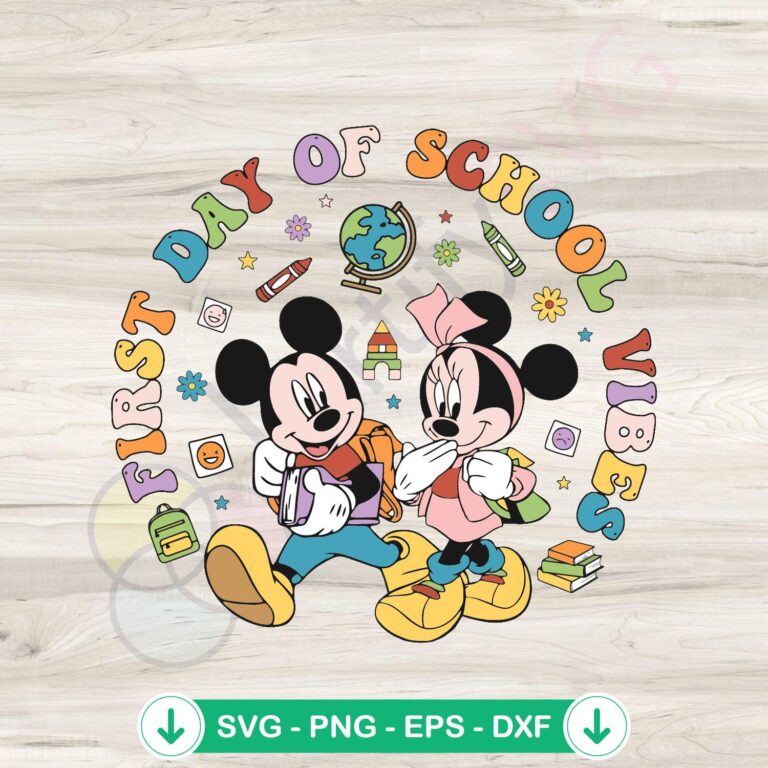 First Day of School Vibes SVG file for Cricut, back to school cutting file