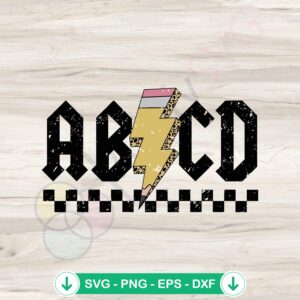 Back To School ABCD teacher SVG file for cutting machines