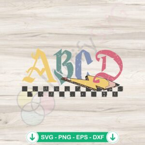 Elementary School ABCD svg file for Cricut cutting machine