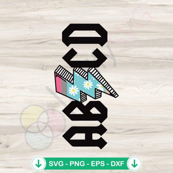 ABCD funny teacher back to school svg file for cricut