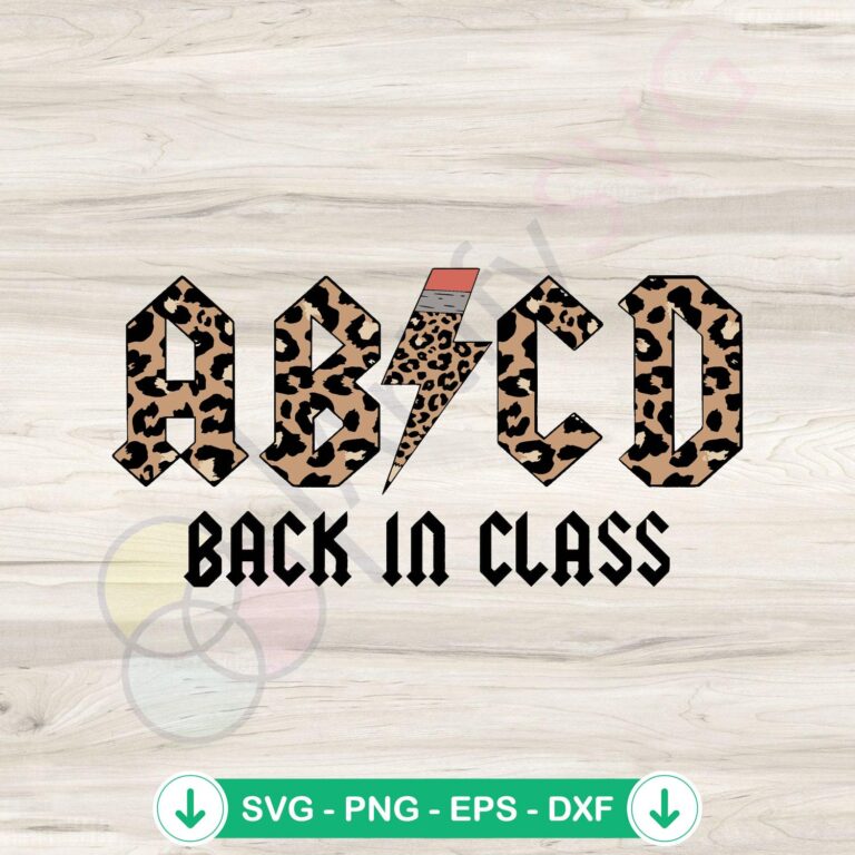 ABC Teacher SVG: Back in Class Design - Instant Download 2 ABC Teacher svg file for back to school, cricut svg cutting file