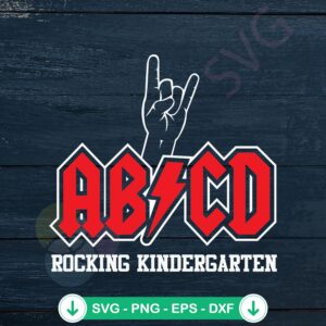 ABCD Rocking Kindergarten SVG file - Cricut cut file