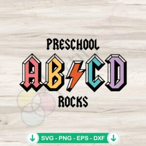 ABC Teacher SVG Clipart - preschool rocks svg file for cricut