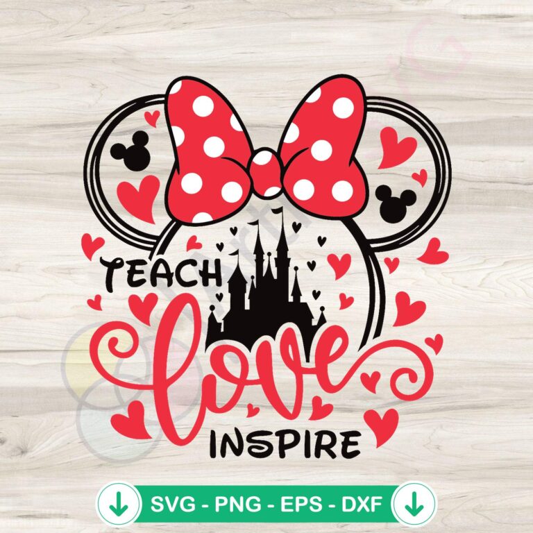 Teach Love Inspire SVG file for Cricut cutting file