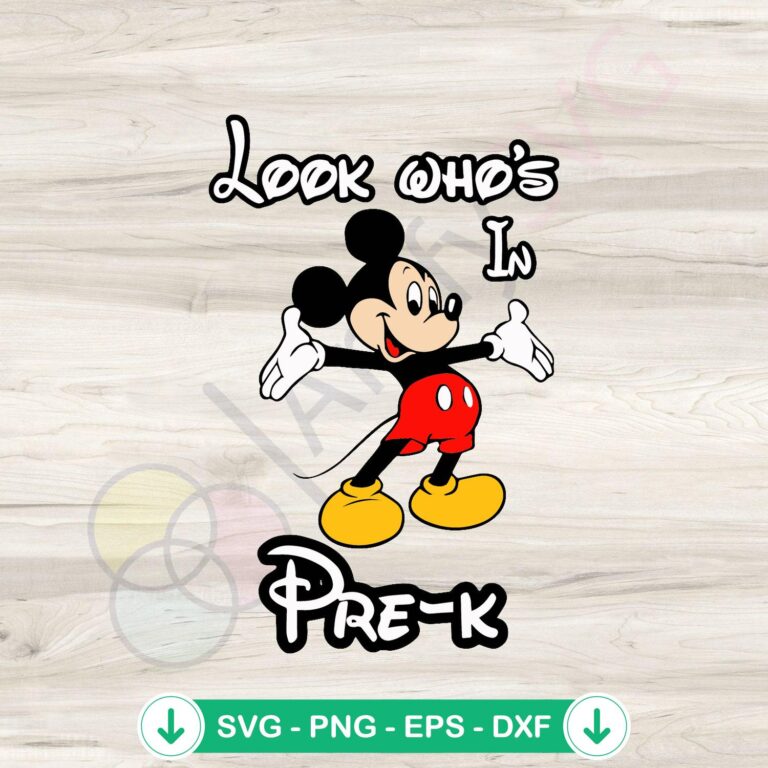 Mickey Mouse PreK Back to School svg file for cricut cutting machine