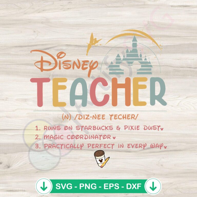 Disney Teacher Definition SVG - Back To School Cricut Files 2 Disney Teacher Definition SVG file for Cricut cutting machine