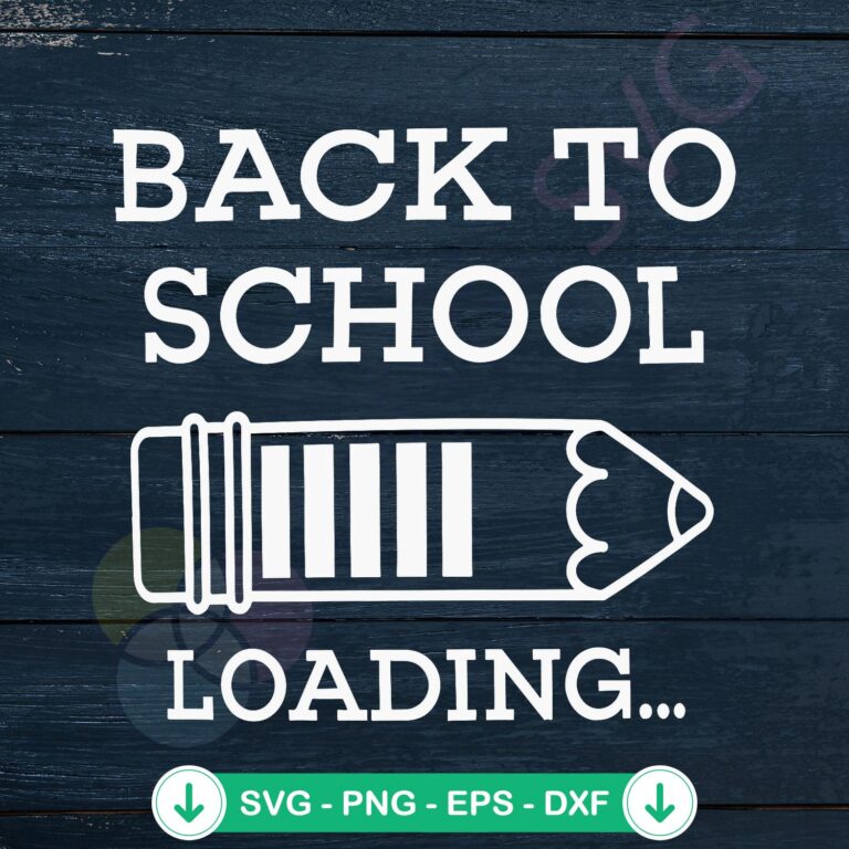 Funny Back To School Loading SVG Silhouette Cricut Files - Playful School SVG for Crafts 2 Funny Back To School Loading SVG file for Cricut projects