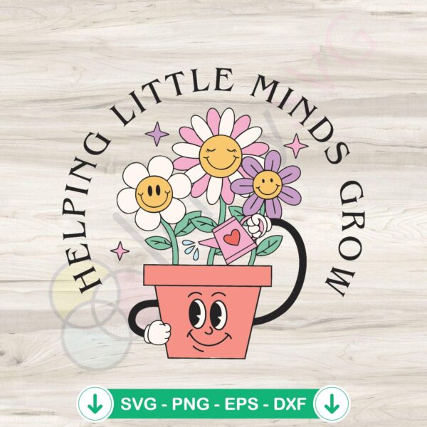 Helping Little Minds Grow SVG file for cutting machines