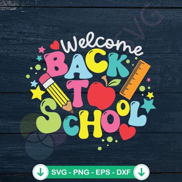 Groovy Welcome Back To School SVG - Funny Back To School SVG Files for Cricut 2 Groovy Welcome Back To School svg file for cricut cutting