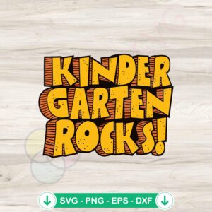 Kindergarten Back to School SVG file for cutting machines