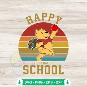 Winnie The Pooh Retro Disney SVG file for Cricut cutting machine