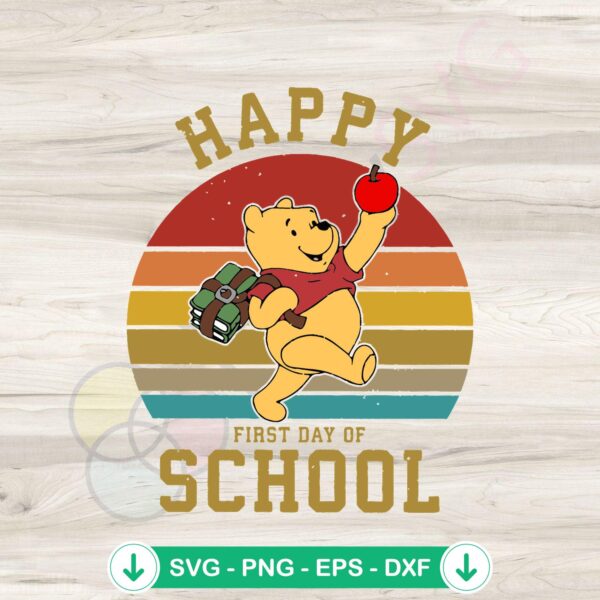 Winnie The Pooh Retro Disney SVG file for Cricut cutting machine