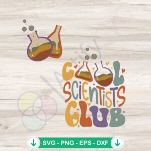 Cool Scientists Club Chemistry svg file for cutting machines