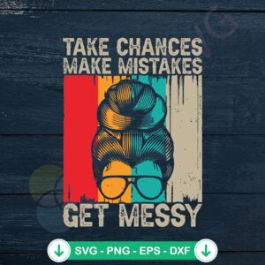Vintage Messy Bun SVG file for cricut cutting machine