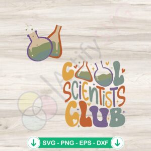 Cool Scientists Club svg file for Cricut cutting machine