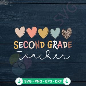 Second Grade Teacher Back To School SVG file for Cricut