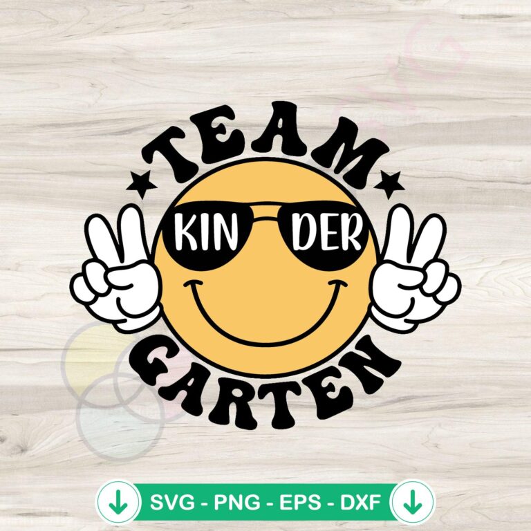 Team Kindergarten Back To School SVG Clipart - Cute and Colorful Design 2 Team Kindergarten Back To School SVG file for Cricut cutting
