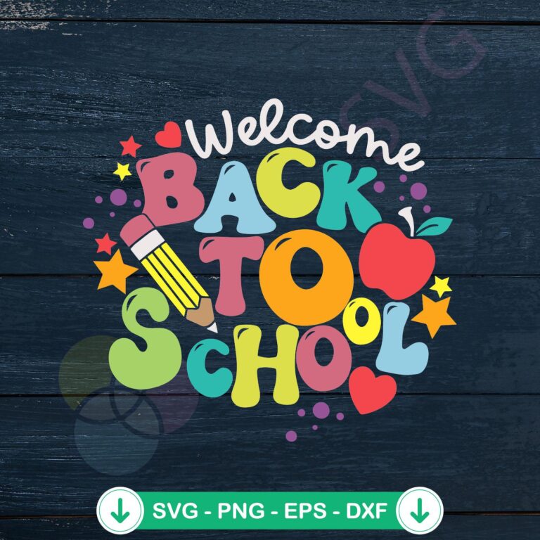 First Day of School SVG - Instant Download for Welcome Back to School 2 First Day of School SVG file for Cricut cutting machine