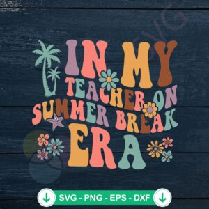 Retro Groovy Funny Teacher SVG file for Cricut cut file
