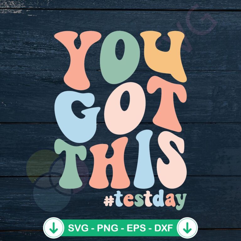 Retro Back to School SVG Cutting File - You Got This Test Day SVG 2 Retro Back to School SVG file - You Got This Test Day cut file