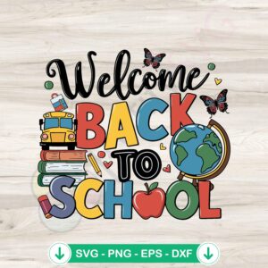 Back to School SVG file for Cricut, cutting file