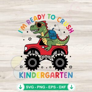Kindergarten Dinosaur SVG file for Cricut cutting machine