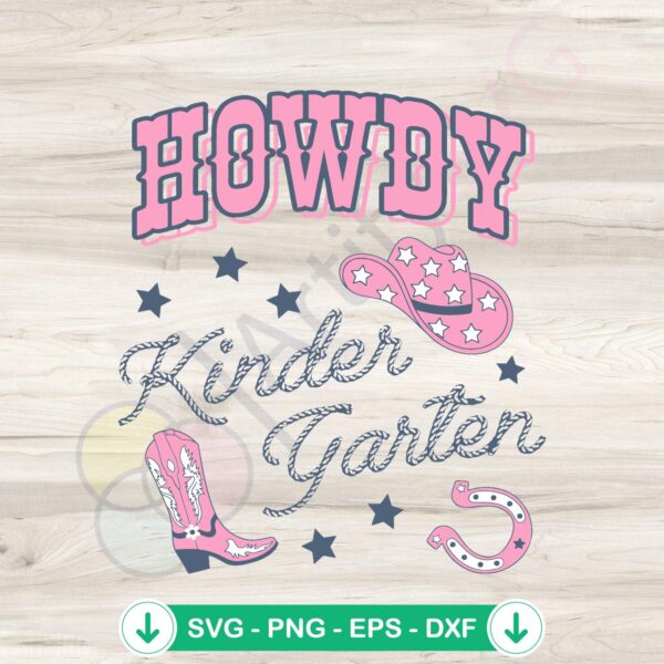 Howdy Kindergarten SVG file for cutting machines, cricut svg