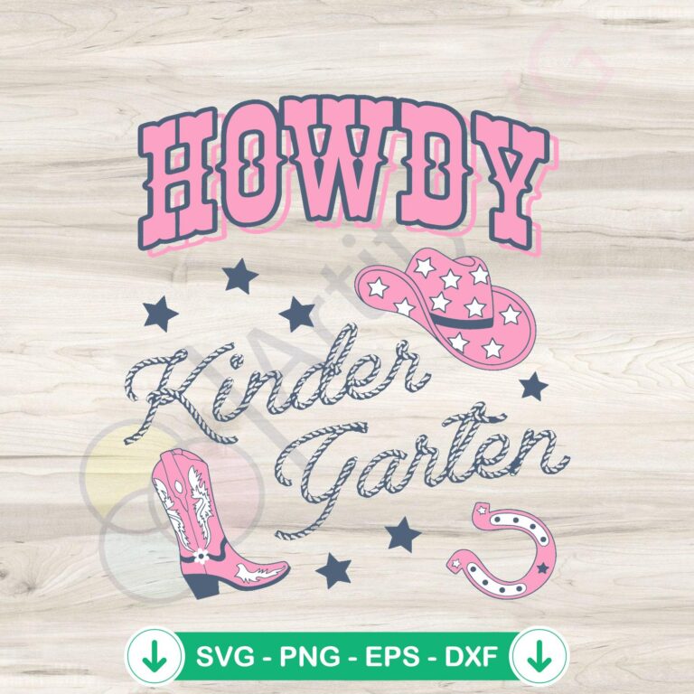 Howdy Kindergarten SVG file for cutting machines, cricut svg
