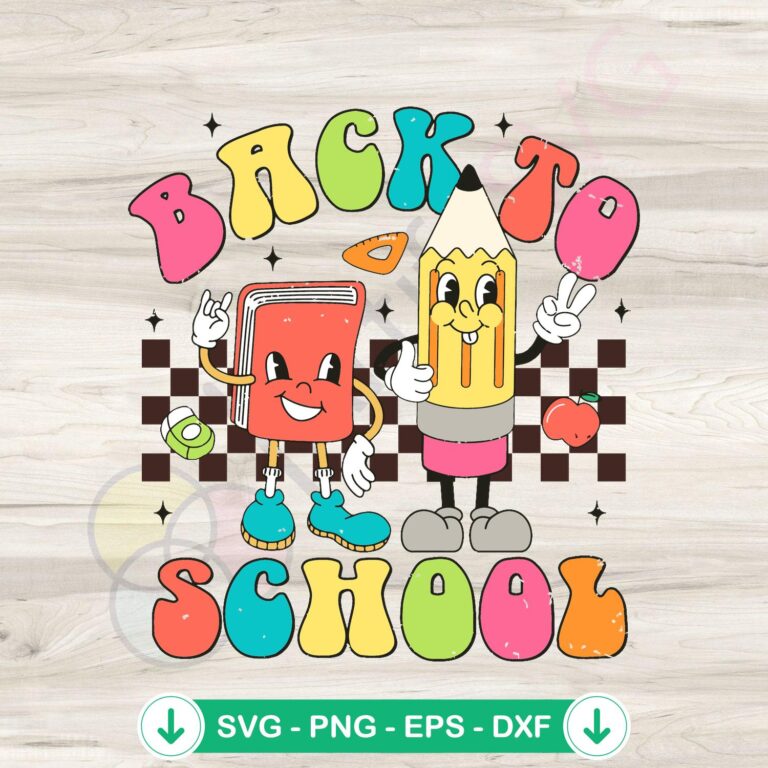 Checkered Back To School Book Pencil SVG Instant Download 2 Checkered back to school pencil svg file for cricut cutting