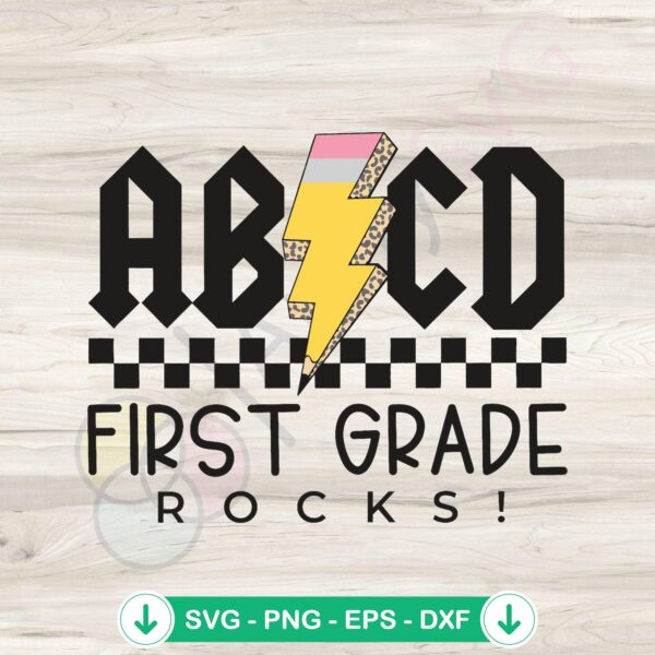 ABCD First Grade Rocks SVG file for cricut svg cutting file